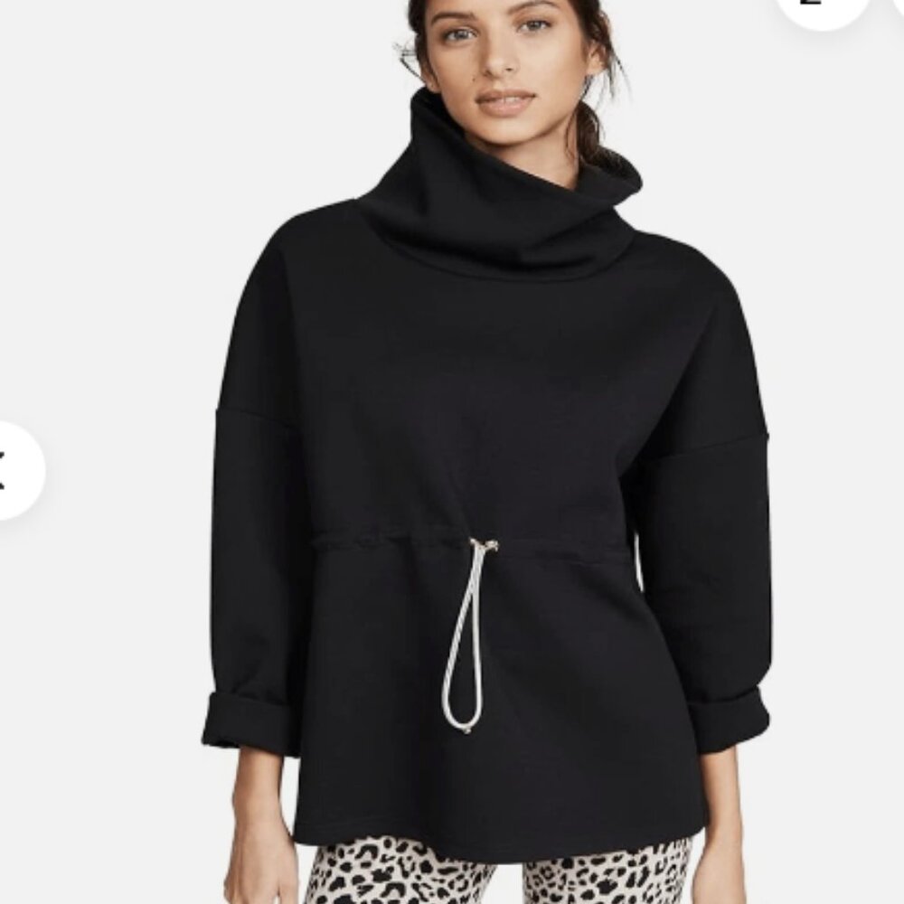Varley Black Sweatshirt with Drawstring